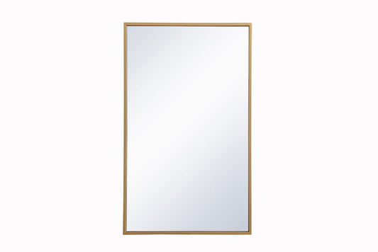Elegant Furniture & Lighting - Wyn Metal mirror medicine cabinet 17 inch x 28 inch in Brass - MR571728BRS veiw 1
