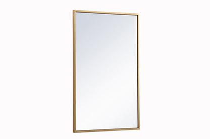 Elegant Furniture & Lighting - Wyn Metal mirror medicine cabinet 17 inch x 28 inch in Brass - MR571728BRS veiw 6