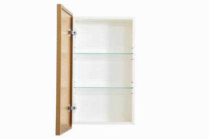 Elegant Furniture & Lighting - Wyn Metal mirror medicine cabinet 17 inch x 28 inch in Brass - MR571728BRS veiw 7