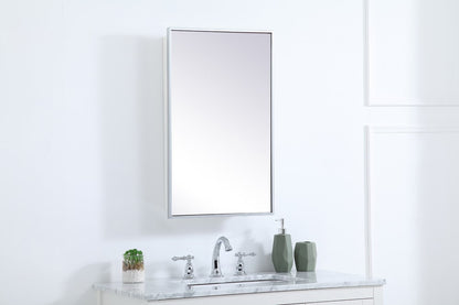 Elegant Furniture & Lighting - Wyn Metal mirror medicine cabinet 17 inch x 28 inch in silver - MR571728S veiw 3