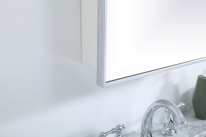 Elegant Furniture & Lighting - Wyn Metal mirror medicine cabinet 17 inch x 28 inch in silver - MR571728S veiw 5