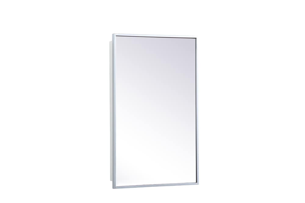 Elegant Furniture & Lighting - Wyn Metal mirror medicine cabinet 17 inch x 28 inch in silver - MR571728S veiw 6