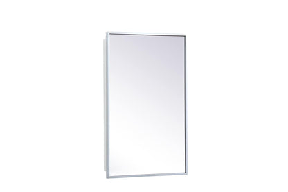 Elegant Furniture & Lighting - Wyn Metal mirror medicine cabinet 17 inch x 28 inch in silver - MR571728S veiw 6