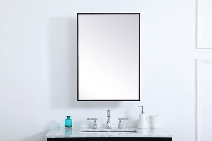 Elegant Furniture & Lighting - Wyn Metal mirror medicine cabinet 20 inch x 28 inch in Black - MR572028BLK veiw 2