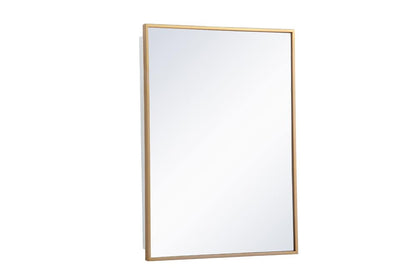 Elegant Furniture & Lighting - Wyn Metal mirror medicine cabinet 20 inch x 28 inch in Brass - MR572028BRS veiw 6