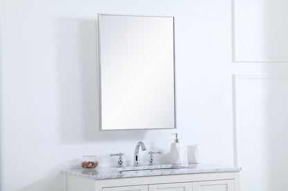 Elegant Furniture & Lighting - Wyn Metal mirror medicine cabinet 20 inch x 28 inch in silver - MR572028S veiw 3