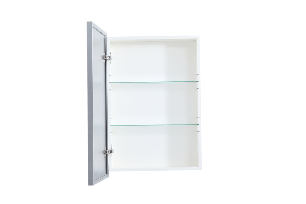 Elegant Furniture & Lighting - Wyn Metal mirror medicine cabinet 20 inch x 28 inch in silver - MR572028S veiw 7