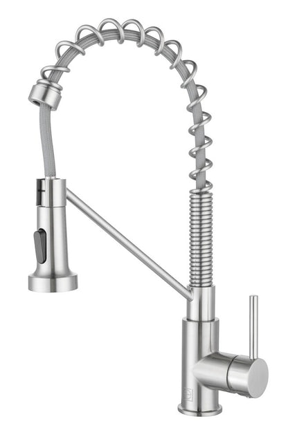 Elegant Furniture & Lighting - Yara Single Handle Pull Down Sprayer Kitchen Faucet in Brushed Nickel - FAK-310BNK veiw 1