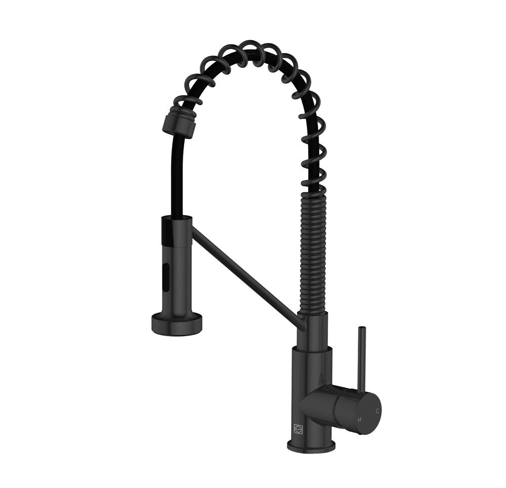 Elegant Furniture & Lighting - Yara Single Handle Pull Down Sprayer Kitchen Faucet in Matte Black - FAK-310MBK veiw 1
