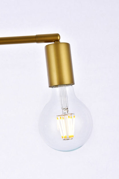 Elegant Furniture & Lighting - Zane 2 lights brass flush mount - LD2348BR veiw 4
