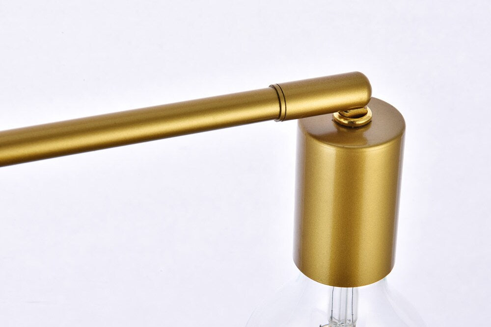 Elegant Furniture & Lighting - Zane 2 lights brass flush mount - LD2348BR veiw 5