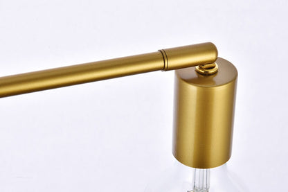 Elegant Furniture & Lighting - Zane 2 lights brass flush mount - LD2348BR veiw 5