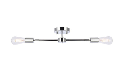 Elegant Furniture & Lighting - Zane 2 lights chrome flush mount - LD2348C veiw 3