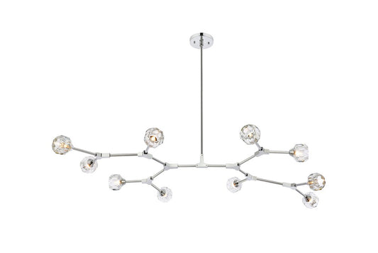 Elegant Furniture & Lighting - Zayne 10 Light Pendant in Chrome - 3508D56C veiw 1
