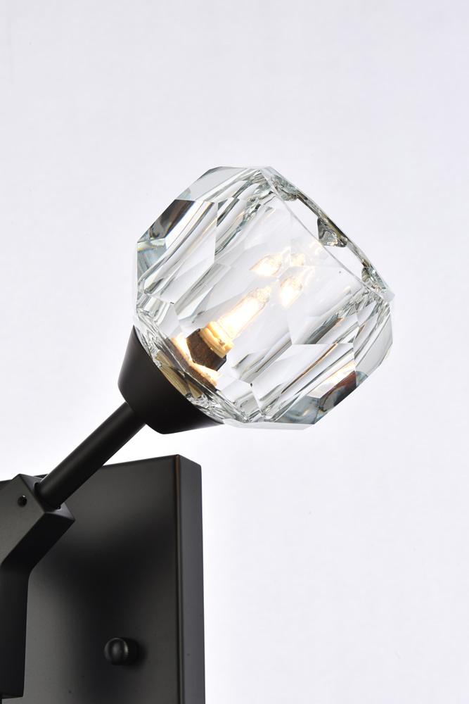 Elegant Furniture & Lighting - Zayne 2 Light Wall Sconce in Black - 3508W15BK veiw 4