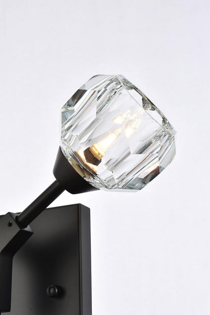 Elegant Furniture & Lighting - Zayne 2 Light Wall Sconce in Black - 3508W15BK veiw 4