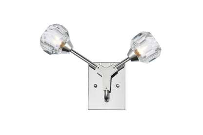 Elegant Furniture & Lighting - Zayne 2 Light Wall Sconce in Chrome - 3508W15C veiw 1