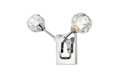 Elegant Furniture & Lighting - Zayne 2 Light Wall Sconce in Chrome - 3508W15C veiw 3