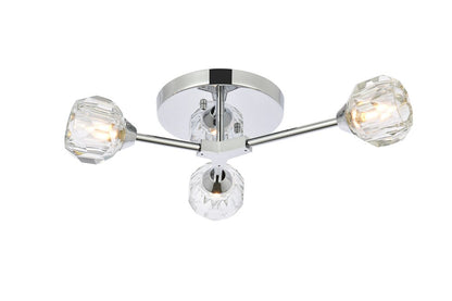 Elegant Furniture & Lighting - Zayne 3 Light Flush Mount in Chrome - 3508F18C veiw 3