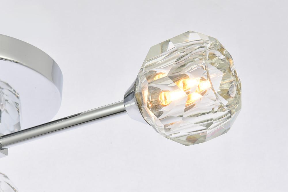 Elegant Furniture & Lighting - Zayne 3 Light Flush Mount in Chrome - 3508F18C veiw 4