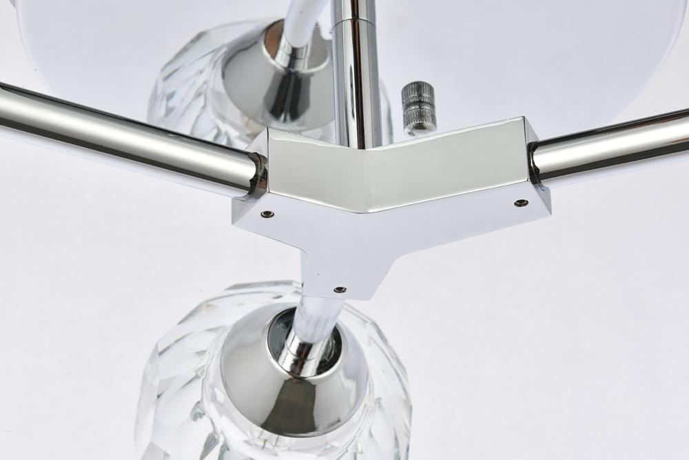 Elegant Furniture & Lighting - Zayne 3 Light Flush Mount in Chrome - 3508F18C veiw 5