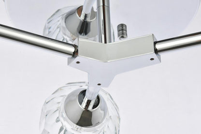 Elegant Furniture & Lighting - Zayne 3 Light Flush Mount in Chrome - 3508F18C veiw 5