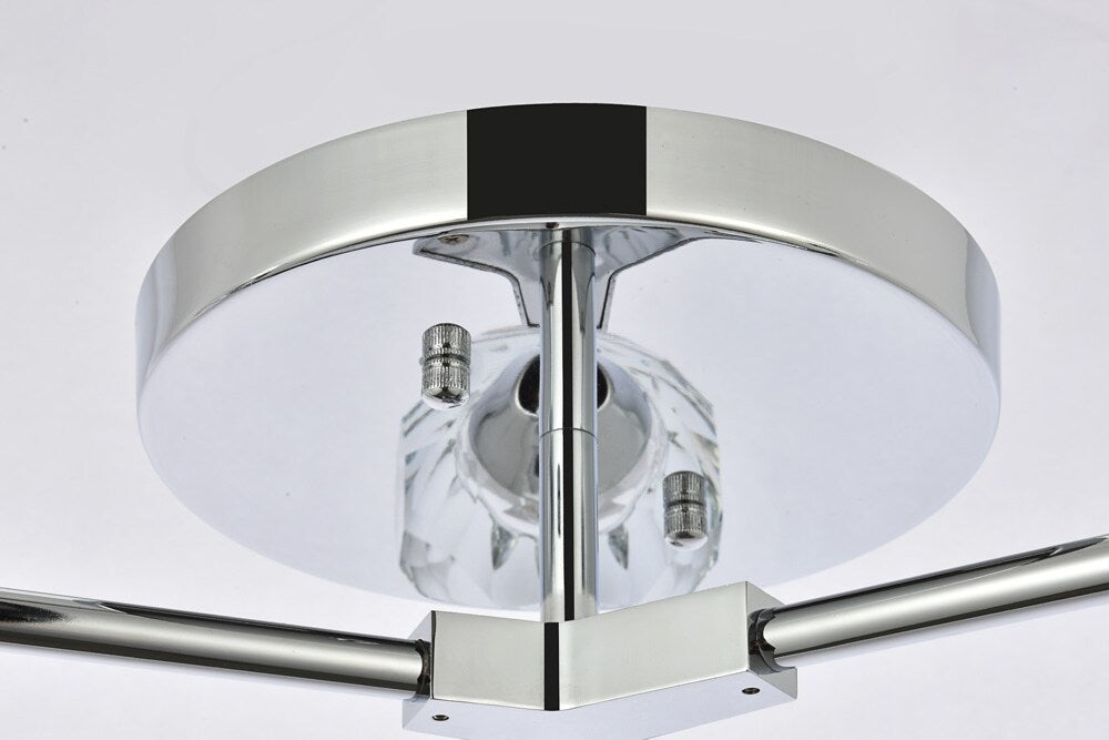Elegant Furniture & Lighting - Zayne 3 Light Flush Mount in Chrome - 3508F18C veiw 6