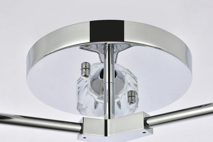 Elegant Furniture & Lighting - Zayne 3 Light Flush Mount in Chrome - 3508F18C veiw 6