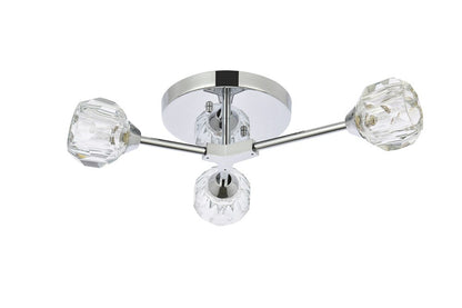 Elegant Furniture & Lighting - Zayne 3 Light Flush Mount in Chrome - 3508F18C veiw 7