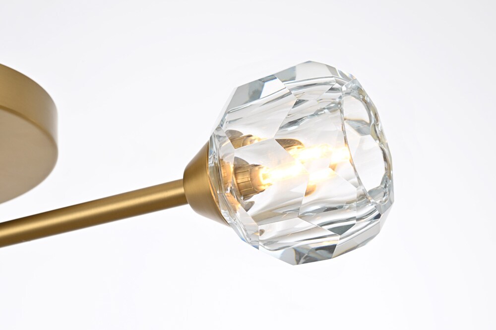 Elegant Furniture & Lighting - Zayne 3 Light Flush Mount in Gold - 3508F18G veiw 4