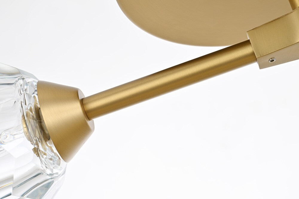 Elegant Furniture & Lighting - Zayne 3 Light Flush Mount in Gold - 3508F18G veiw 6
