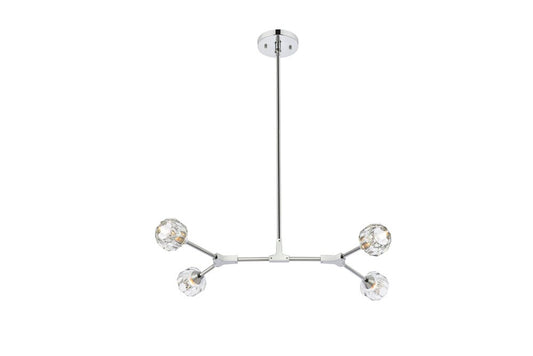 Elegant Furniture & Lighting - Zayne 4 Light Pendant in Chrome - 3508D30C veiw 1