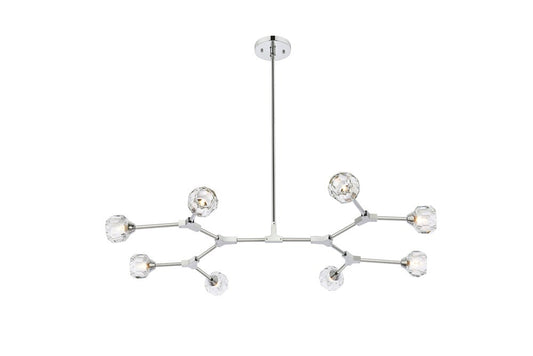 Elegant Furniture & Lighting - Zayne 8 Light Pendant in Chrome - 3508D45C veiw 1