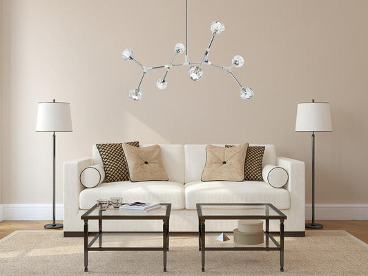 Elegant Furniture & Lighting - Zayne 8 Light Pendant in Chrome - 3508D45C veiw 2