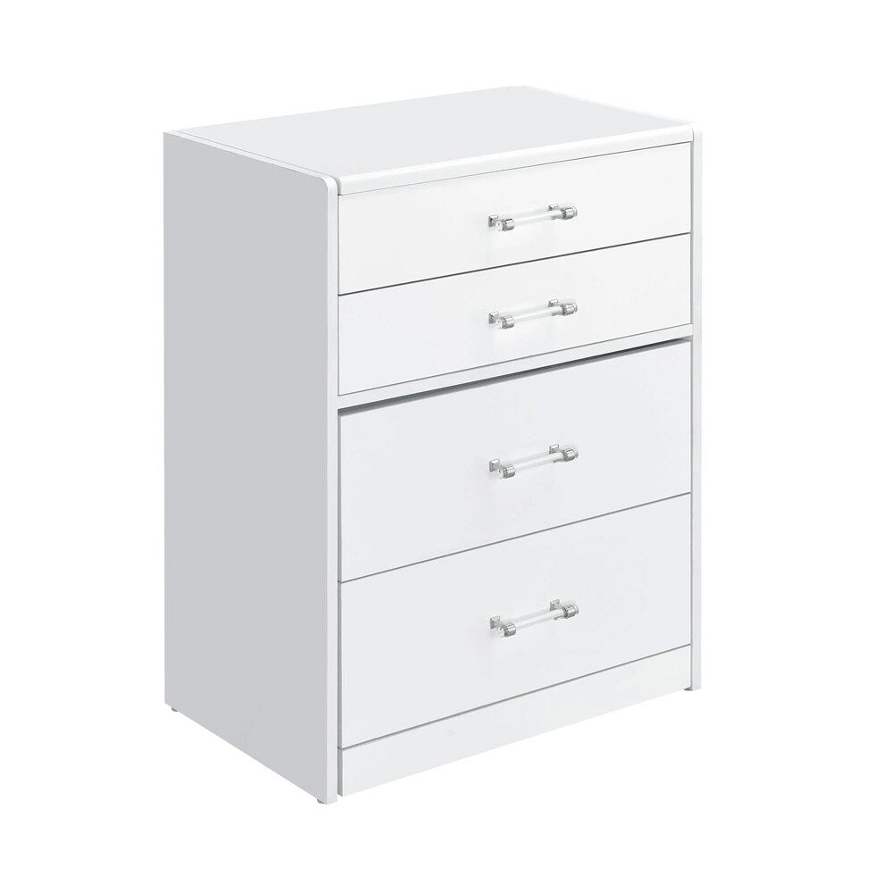 Picket House Furnishings - Aurora Mini Dressing Table with Stool, LED and USB in Glossy White - V-13260-7-VNSP veiw 2