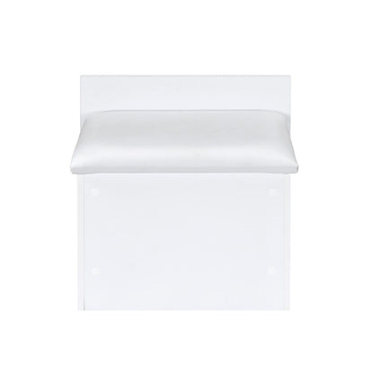 Picket House Furnishings - Aurora Mini Dressing Table with Stool, LED and USB in Glossy White - V-13260-7-VNSP veiw 3