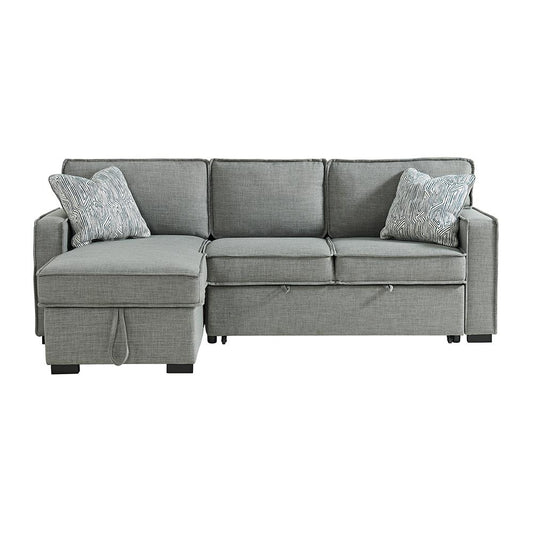 Picket House Furnishings - Parque Sectional Sleeper Chofa with Pull Bed, Drop Table & USB in Palmer Steel - U-5140-4551-304 veiw 2