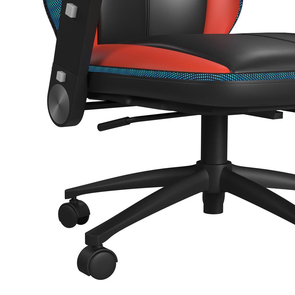 Picket House Furnishings - Salzburg Gaming Chair with LED and Speaker in Black and Red - 3A Packing - G-6710-8-GC4E veiw 4