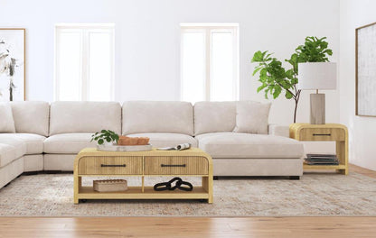 Picket House Furnishings - Woodridge 2PC Occasional Table Set in Natural-Coffee Table & End Table - T-14440-6-2PC veiw 4