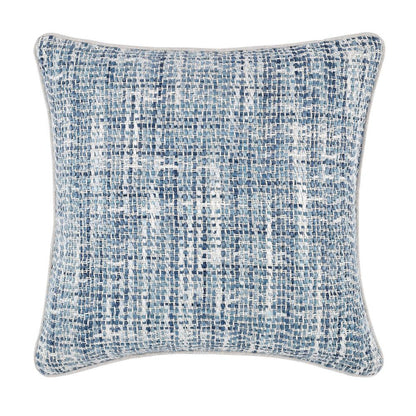 Villa by Classic Home - Baxter Woven 22in Throw Pillow, Blue - 22W - Blue, Ivory - V180013 veiw 1
