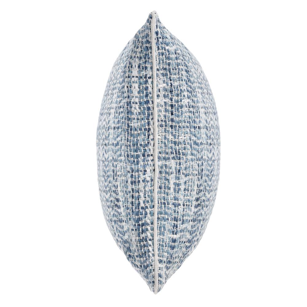 Villa by Classic Home - Baxter Woven 22in Throw Pillow, Blue - 22W - Blue, Ivory - V180013 veiw 2