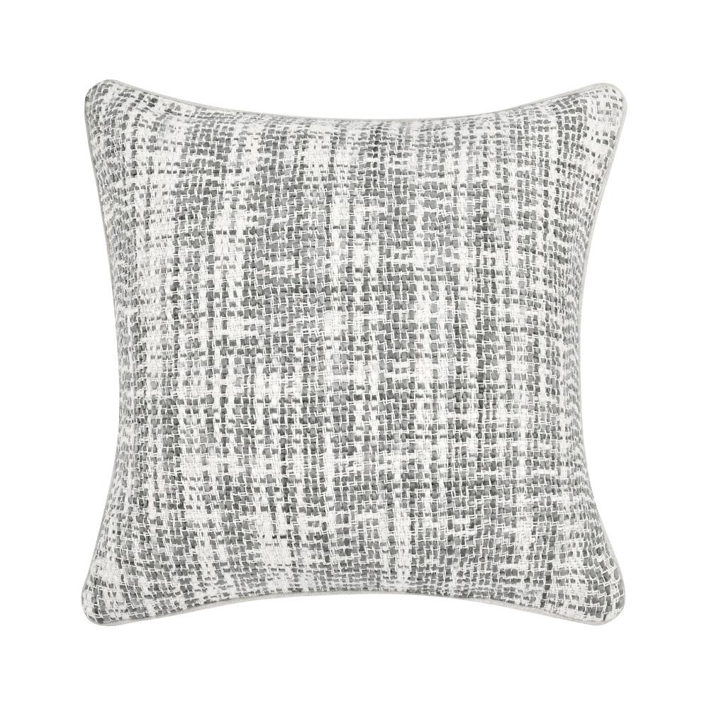 Villa by Classic Home - Baxter Woven 22in Throw Pillow, Gray - 22W - Gray, Ivory - V180014 veiw 1