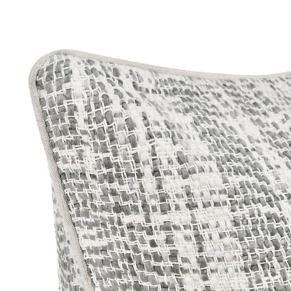 Villa by Classic Home - Baxter Woven 22in Throw Pillow, Gray - 22W - Gray, Ivory - V180014 veiw 4