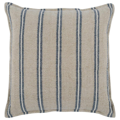 Villa by Classic Home - Demi 20in Square Throw Pillow In Natural Blue  - 20W - Natural , Blue - V240033 veiw 1