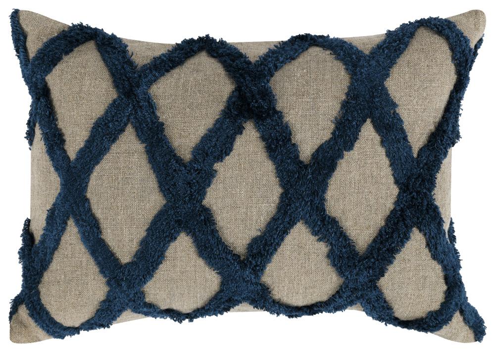 Villa by Classic Home - Evangeline 100% Linen 14inX 20in Throw Pillow In Blue  - 20W - Blue - V240115 veiw 1