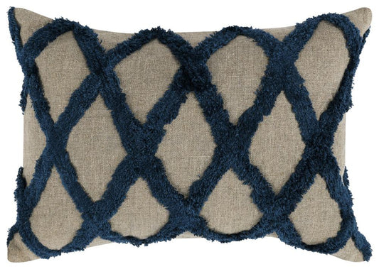 Villa by Classic Home - Evangeline 100% Linen 14inX 20in Throw Pillow In Blue  - 20W - Blue - V240115 veiw 1