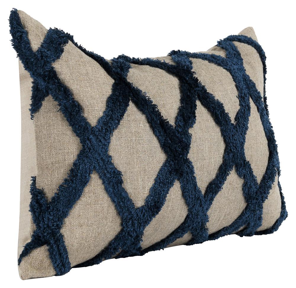 Villa by Classic Home - Evangeline 100% Linen 14inX 20in Throw Pillow In Blue  - 20W - Blue - V240115 veiw 3