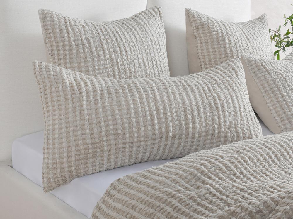 Villa by Classic Home - Claire Linen Natural Sham  - 36W - Natural - V250165 veiw 4