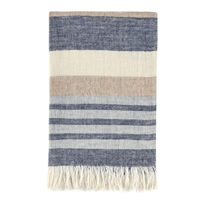 Villa by Classic Home - Crawford 100% Belgian Linen Sagebrush Multicolor 50inX70in Throw Blanket Blanket - 50W - Multicolor - V290142 veiw 1