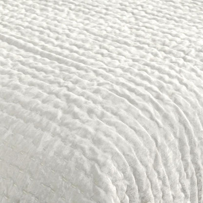 Villa by Classic Home - Dimitry 100% Rayon Velvet Ivory Queen Quilt  - 92W - Ivory - V160011 veiw 4